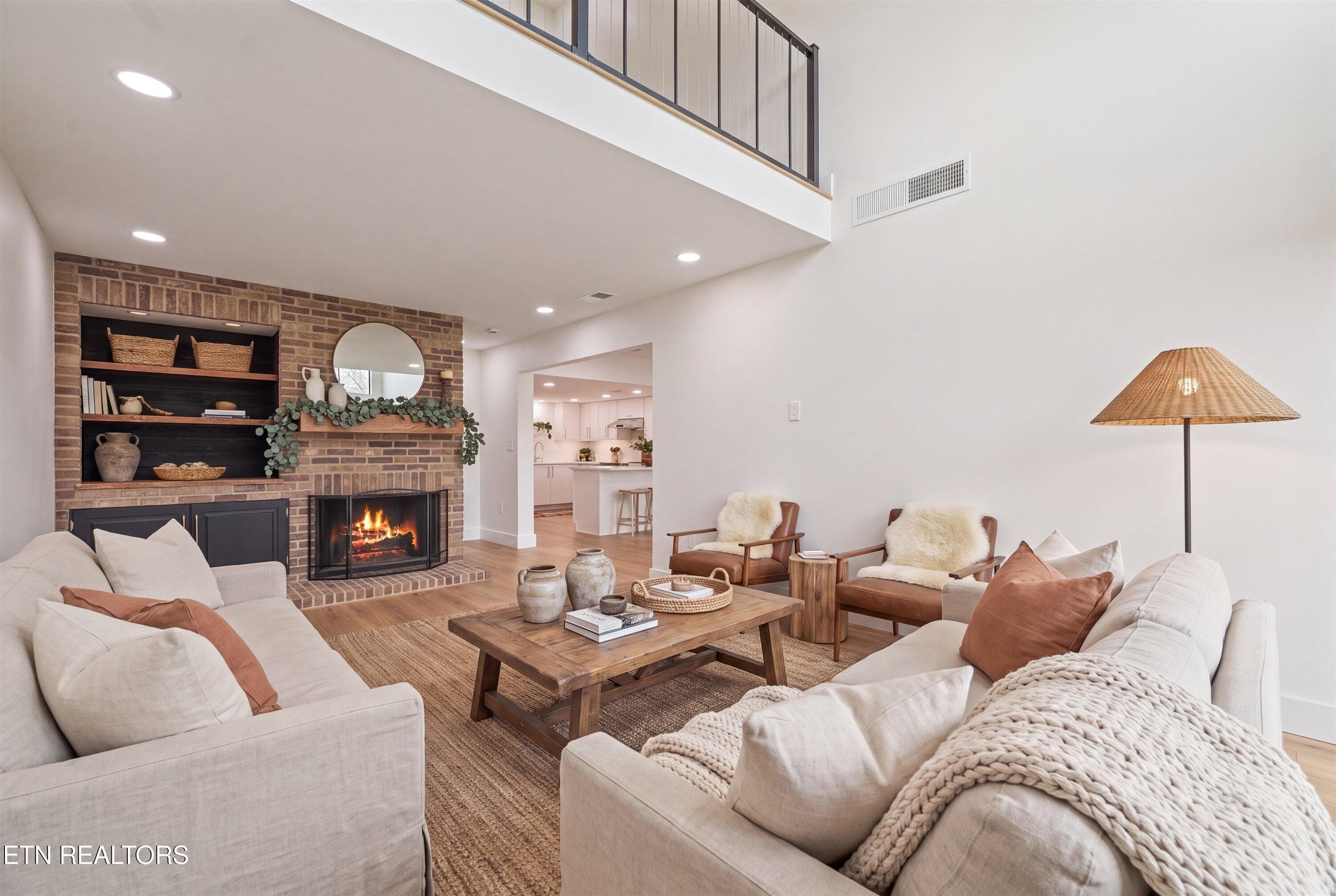 Virtually Staged Family Room - 1903 Cherokee Bluff Drive, Knoxville, TN 37920, Knoxville