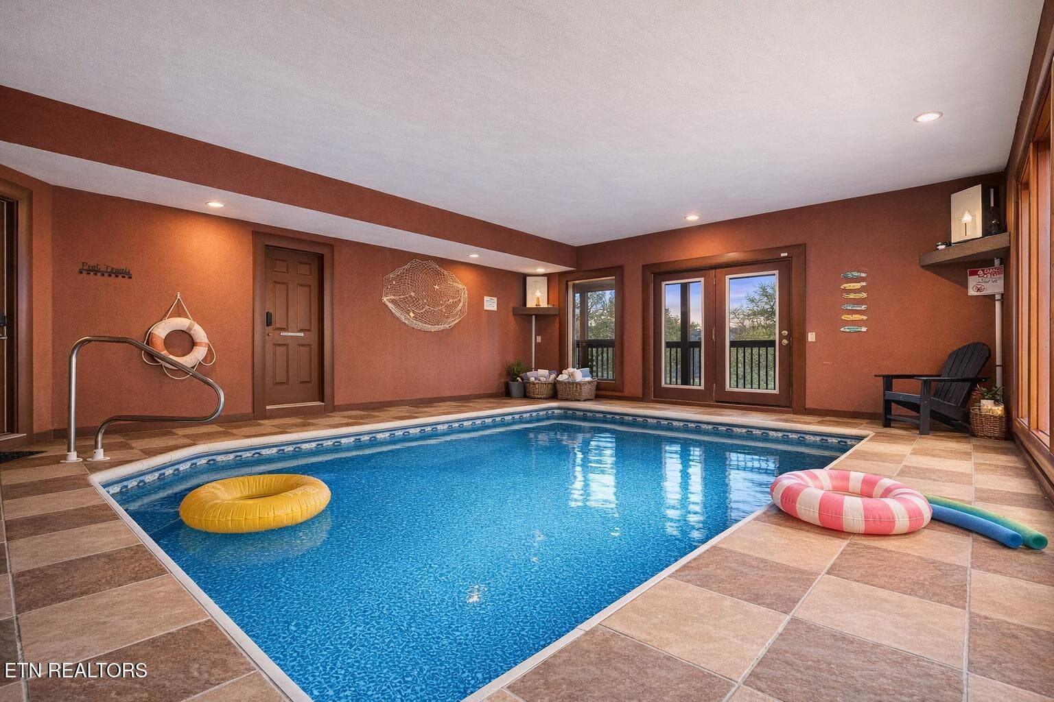 Indoor Pool Room staged for 220 Amet Way - 220 Amet Way, Cosby, TN 37722, Cosby