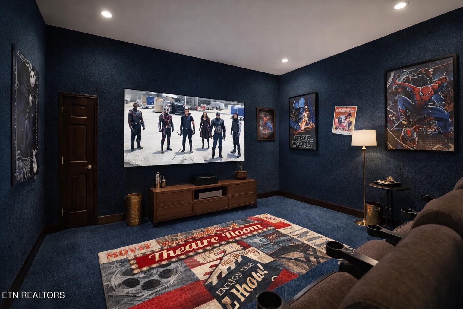 Theater room staged for 220 Amet Way for - 220 Amet Way, Cosby, TN 37722, Cosby