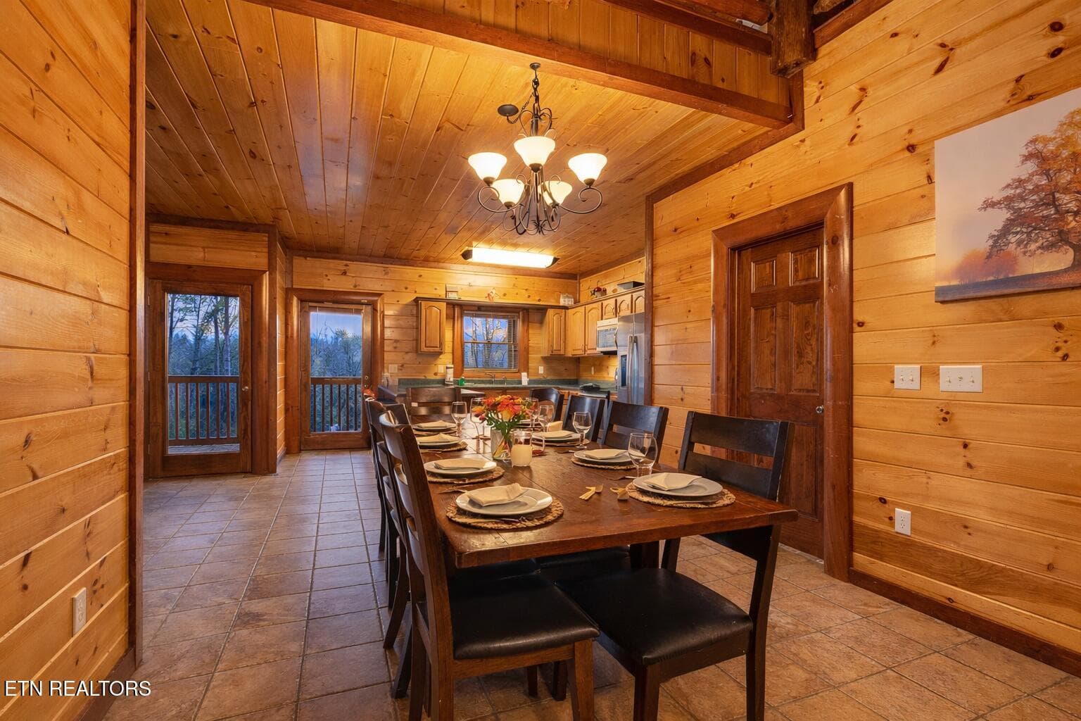 Dining Table staged for 220 Amet Way for - 220 Amet Way, Cosby, TN 37722, Cosby