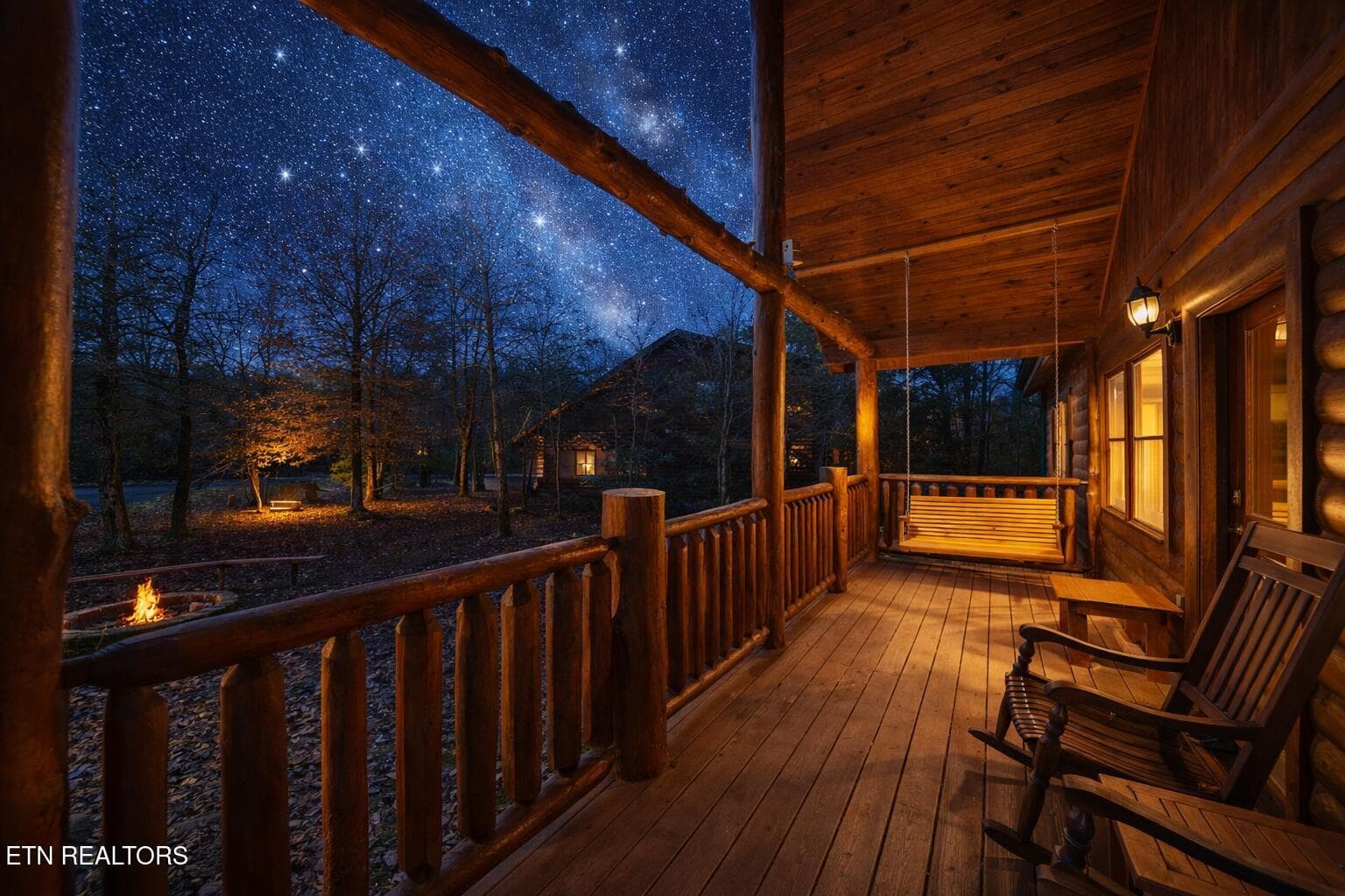 Front Deck exterior of 224 Amet Way Cosb - 224 Amet Way, Cosby, TN 37722, Cosby
