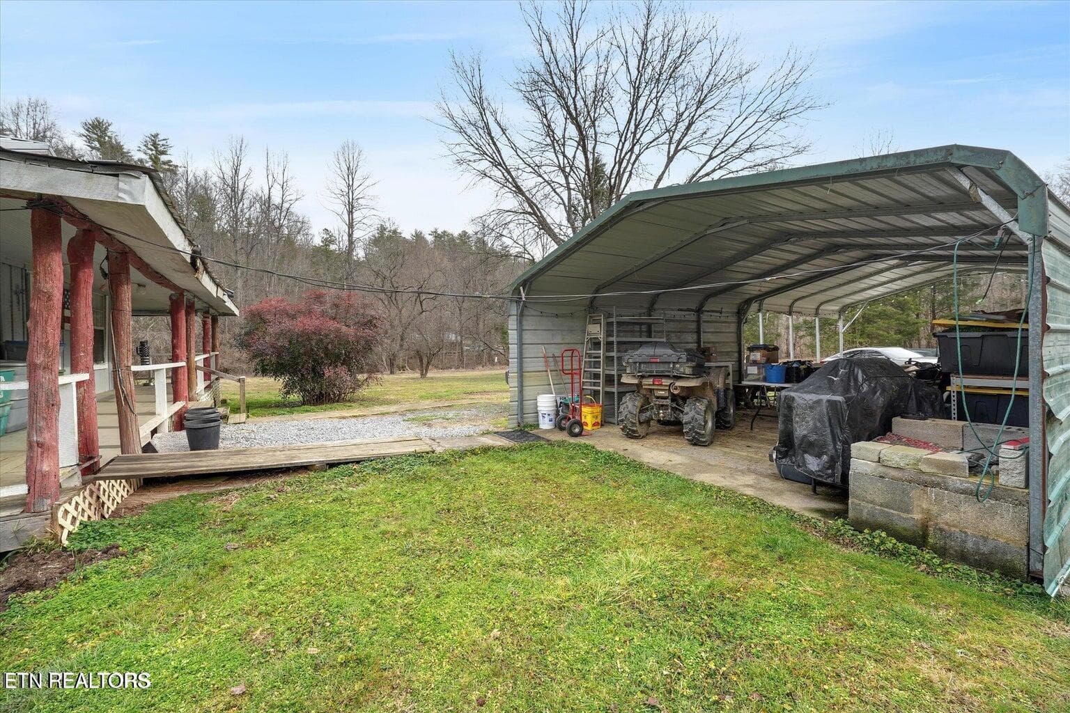 Carport - 1223 Rocky Flats Rd, Cosby, TN 37722, Cosby