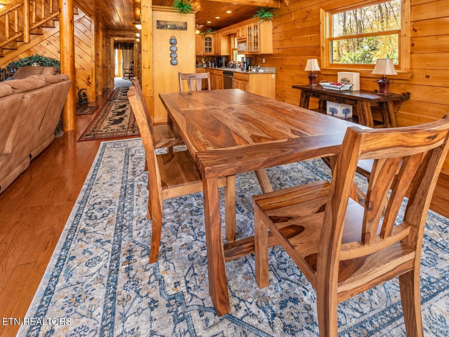 Rustic Cabin Dining Room and Kitchen - 3341 Sugar Maple Loop Rd, Sevierville, TN 37862