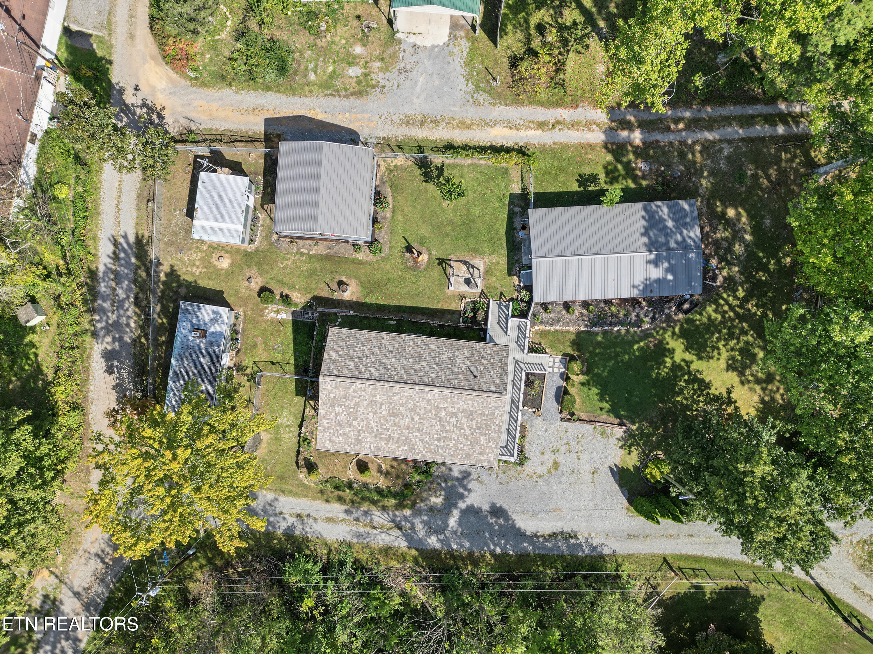 Overhead of property and buildings - 6060 S Circle Drive, Tallassee, TN 37878, Tallassee