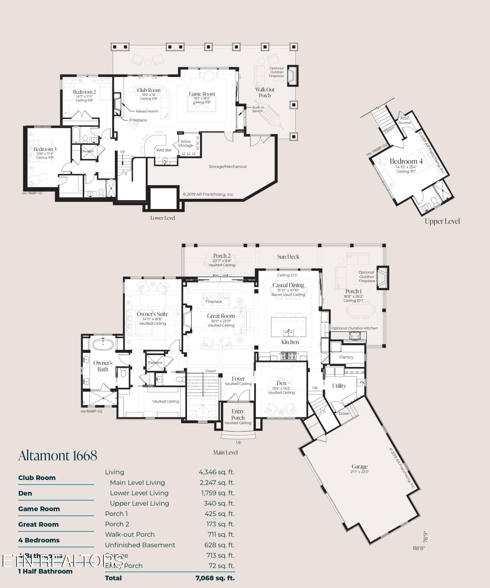 Altamont 1668F-Floor plan - 1299 Halyard Rd, Lenoir City, TN 37772, Lenoir City