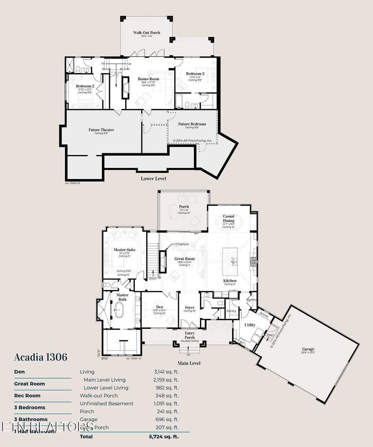 Acadia 1306F-Floor Plan - 433 Navigator Drive, Lenoir City, TN 37772, Lenoir City