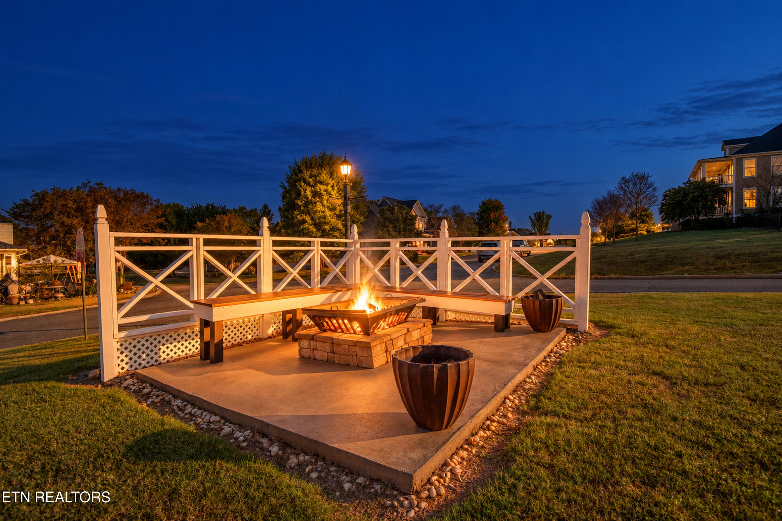 Nighttime_Firepit - 108 Jasmine Drive, Andersonville, TN 37705, Andersonville