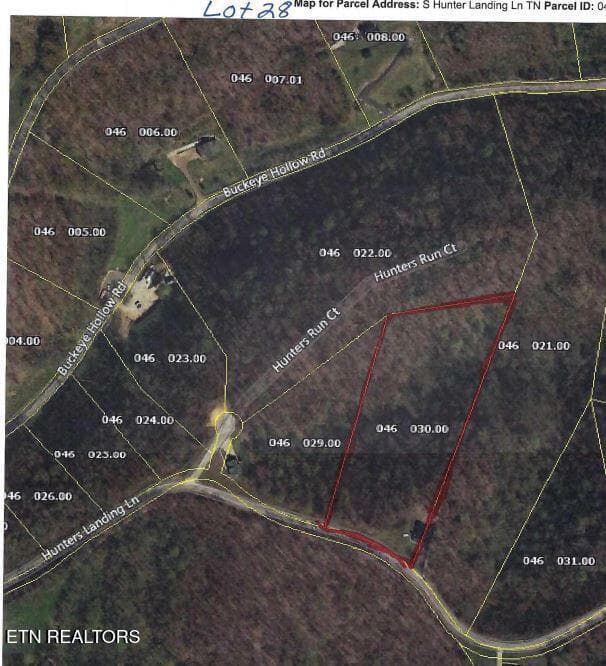 LOT 28 AERIAL MAP JPEG - Lot 28 Hunters S Landing Lane, Smithville, TN 37166, Smithville