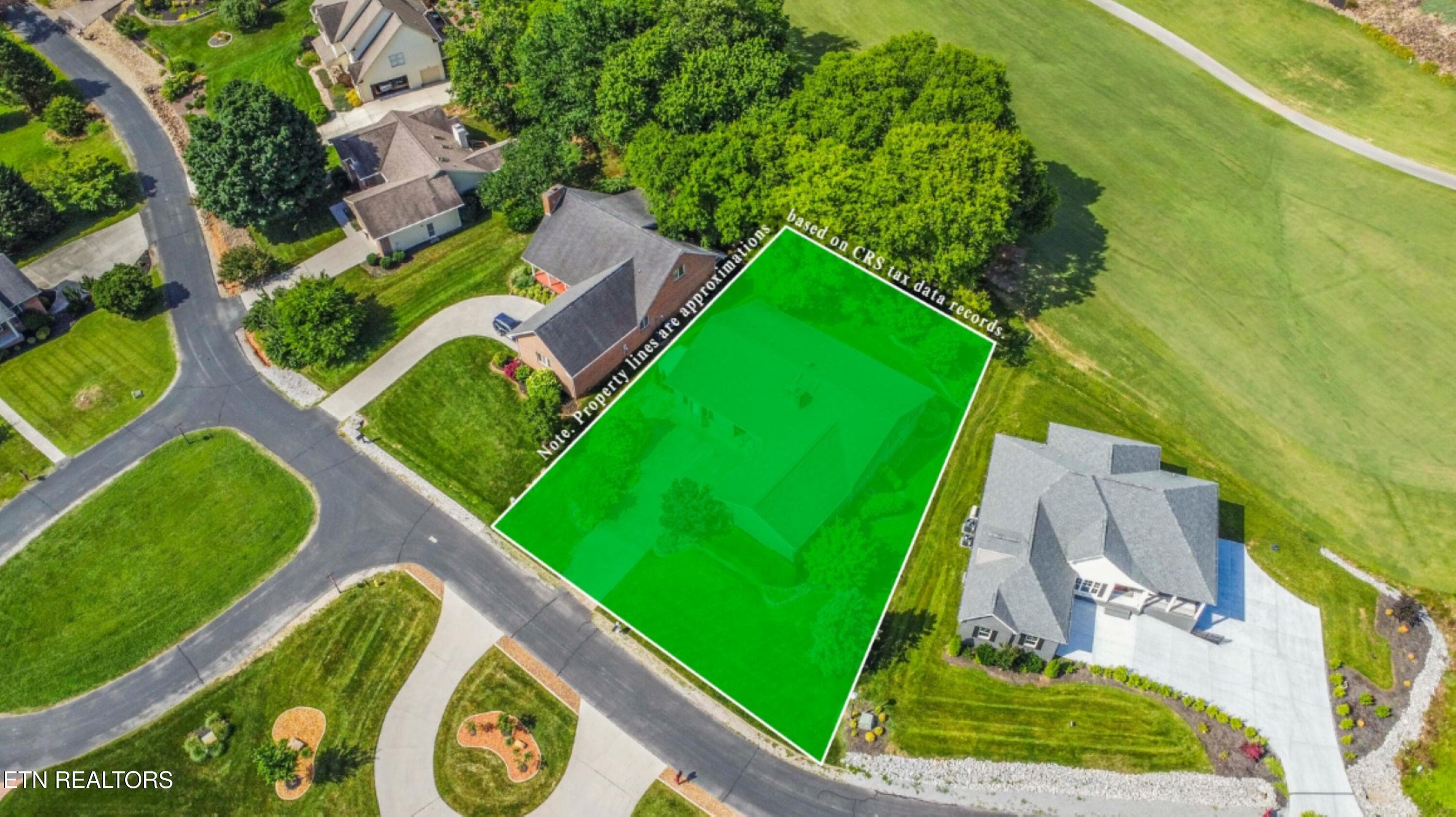 drone view property lines - 212 Tooweka Lane, Loudon, TN 37774