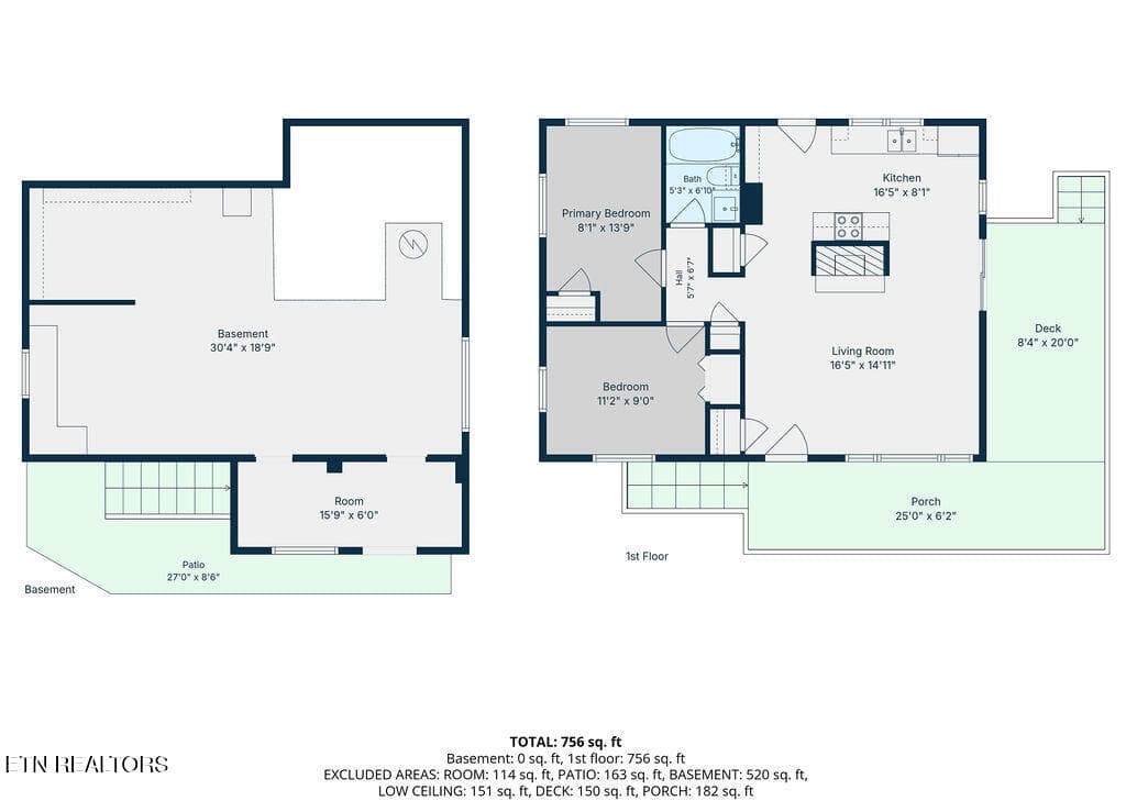 Both floors - 132 Taylor Rd, Oak Ridge, TN 37830, Oak Ridge