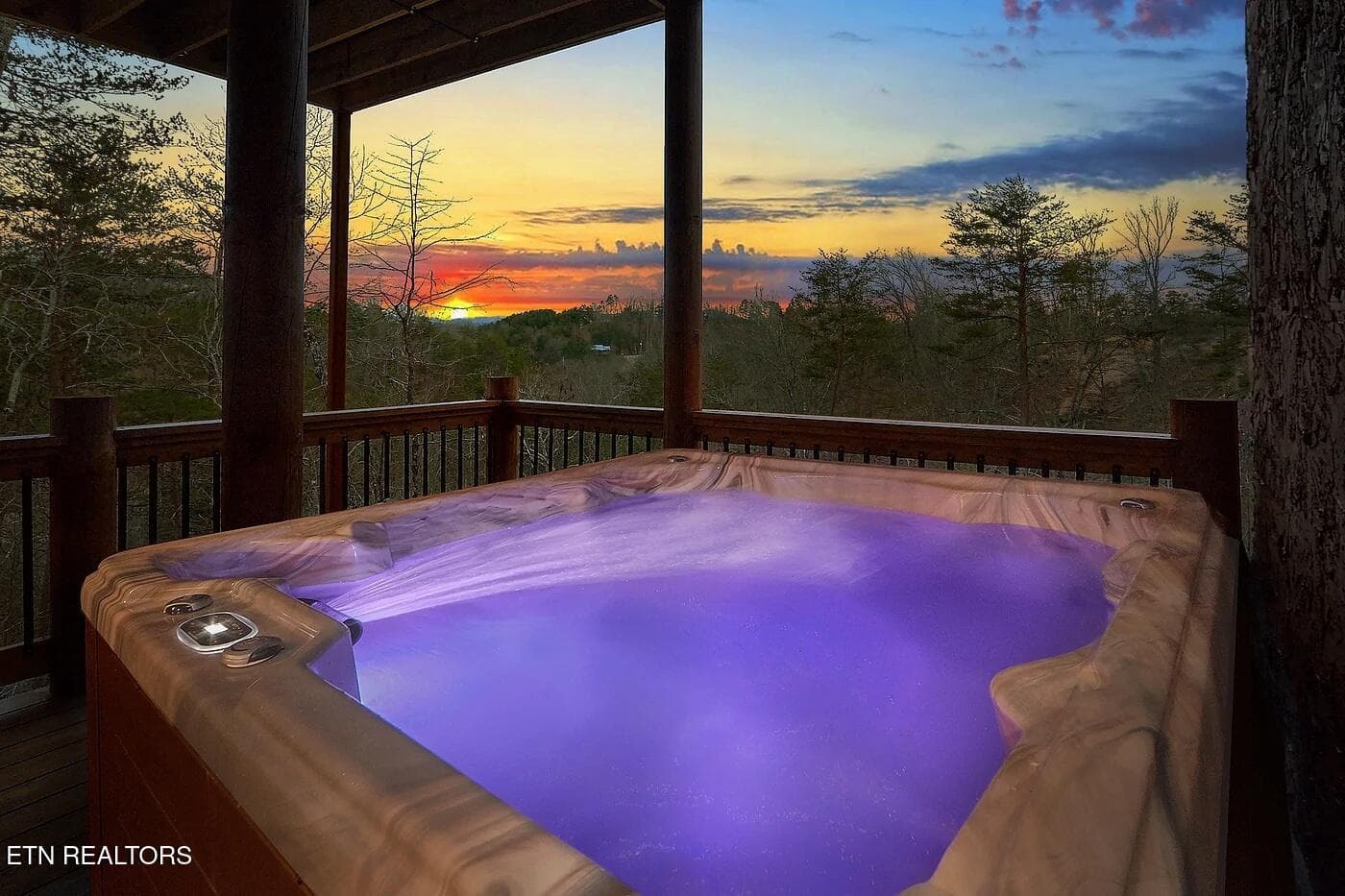 Hot_tub_with_view - 1175 Woodland Trek Lane, Sevierville, TN 37876, Sevierville