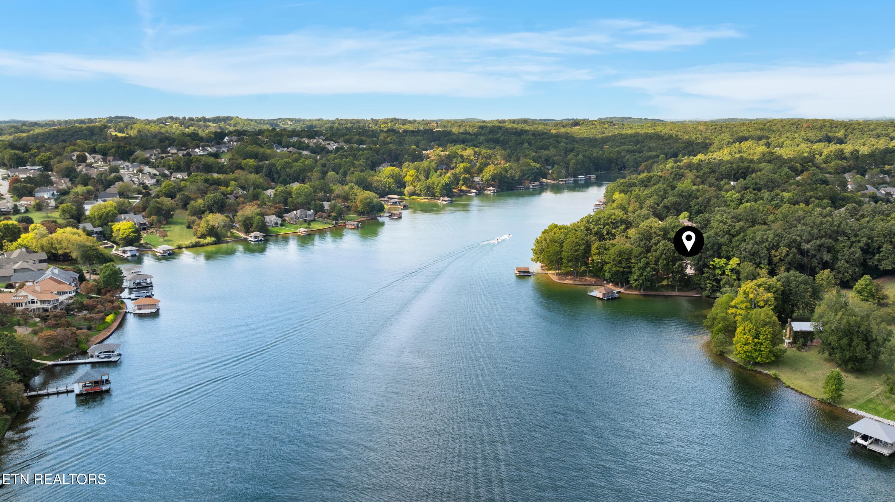 Aerial Lake View - 631 Tanasi Lane, Loudon, TN 37774, Loudon