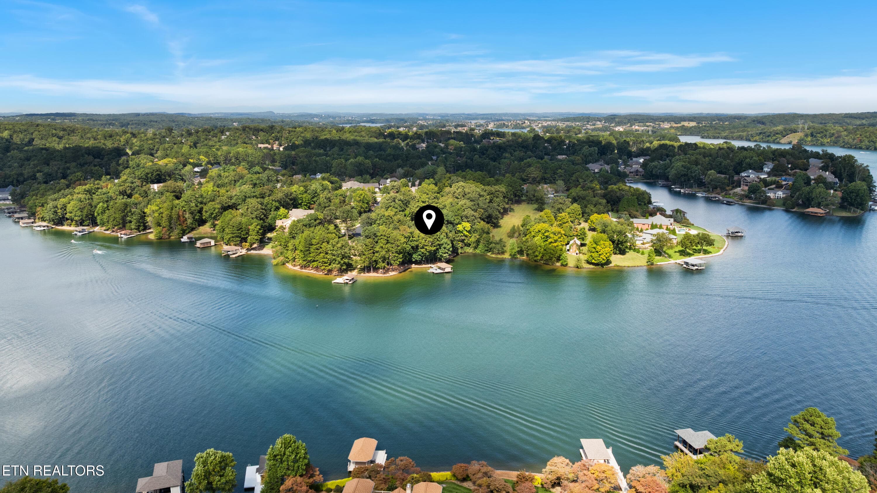 Aerial Lake View - 631 Tanasi Lane, Loudon, TN 37774, Loudon