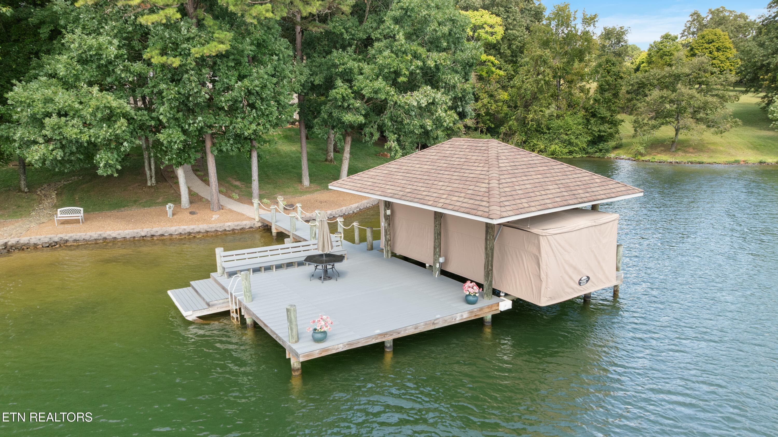 Dock with Entertainer's Deck - 631 Tanasi Lane, Loudon, TN 37774, Loudon