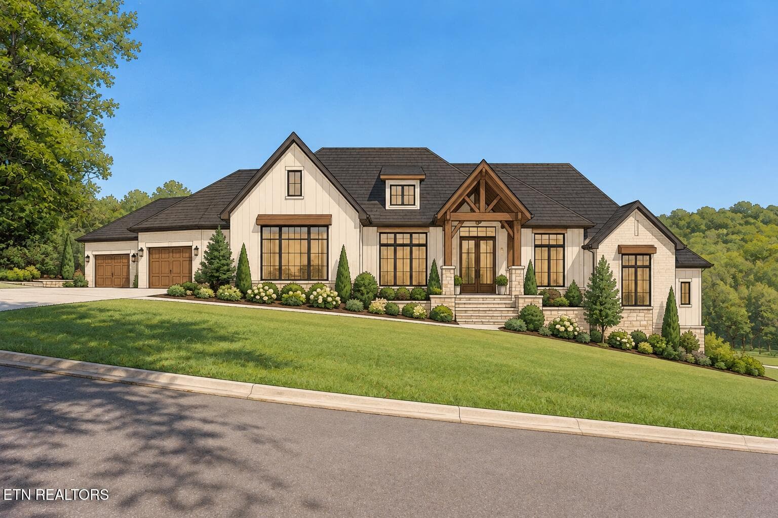 Modern Farmhouse on a Sloped Green Lot - 1712 Kensington Drive, Knoxville, TN 37922, Knoxville