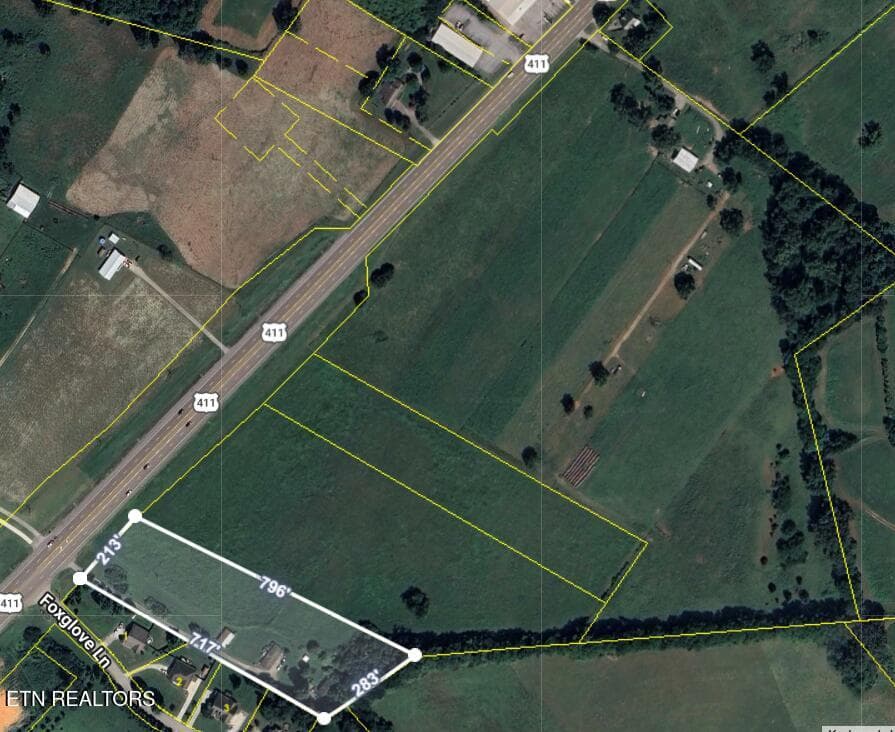 Plat map with project - 3816 Us Highway 411, Maryville, TN 37801, Maryville