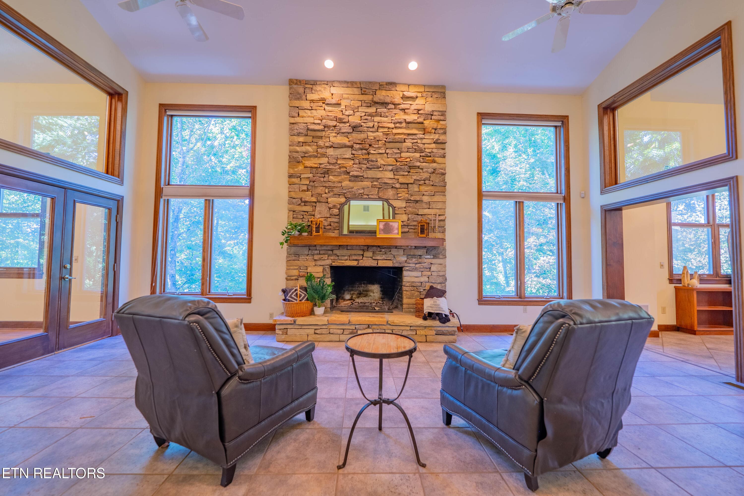 Masonry Fireplace in the Sitting Room - 306 Teague Lane, Sevierville, TN 37862, Sevierville