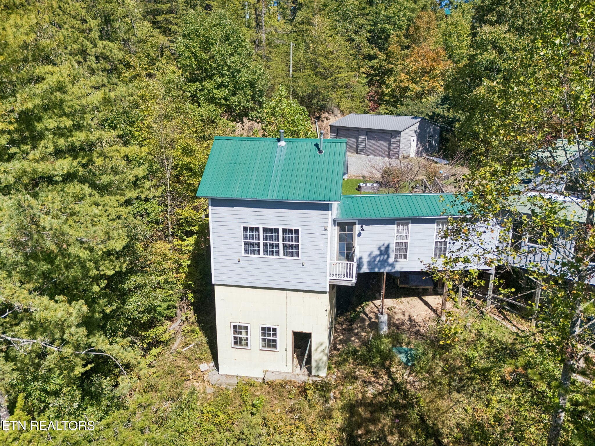 Back of addition Drone - 1243 Carrs Creek Rd, Townsend, TN 37882, Townsend