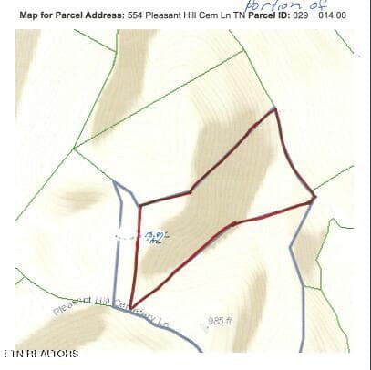 TOPO MAP - 580 Pleasant Cemetery Lane, Gainesboro, TN 38562, Gainesboro