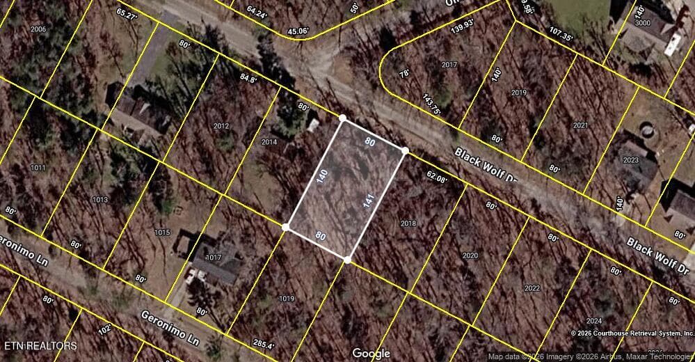Aerial Plat - 2016 Black Wolf Drive, Crossville, TN 38572, Crossville