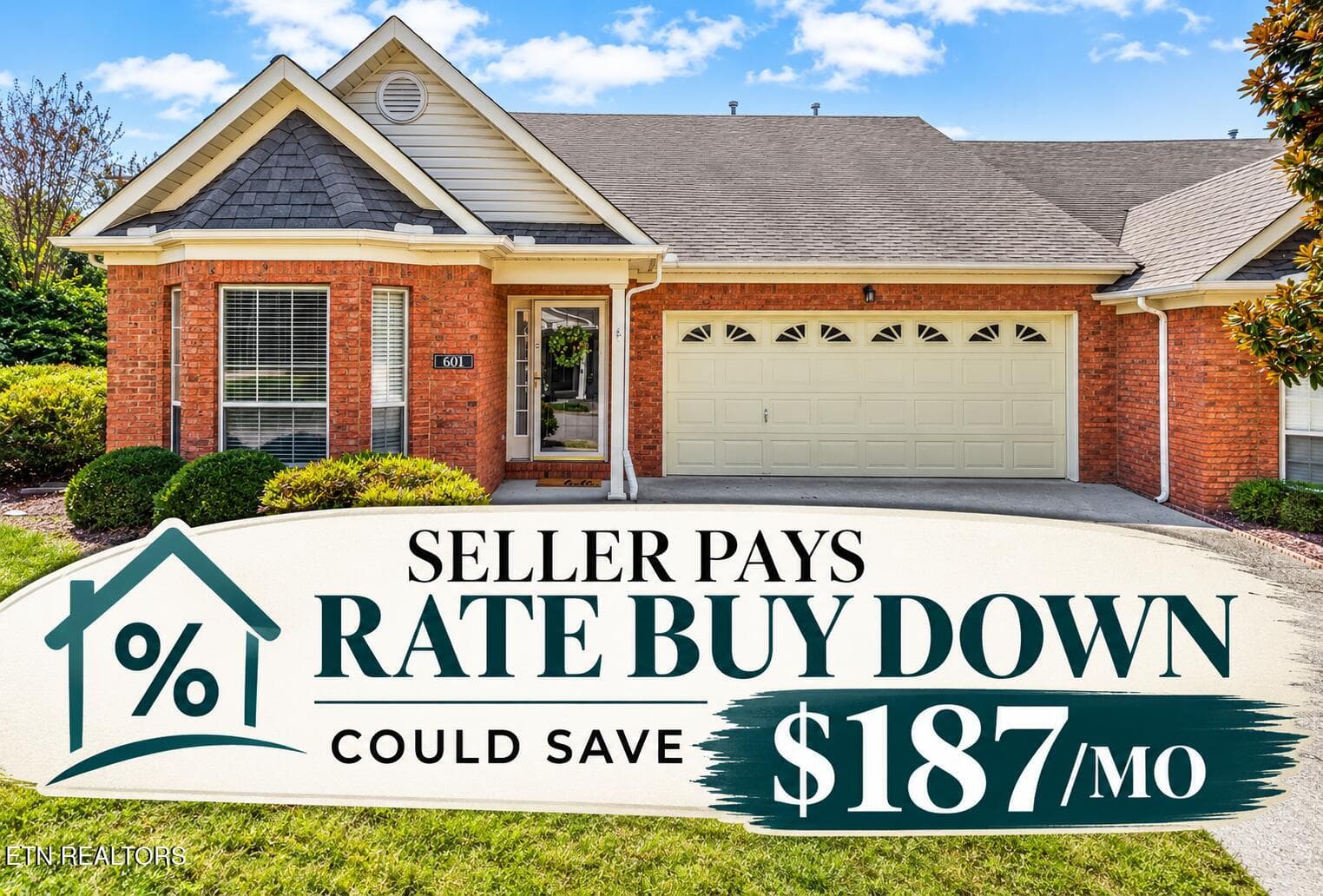 Seller-Paid Rate Buydown Savings - 601 Applegate Lane, Farragut, TN 37934