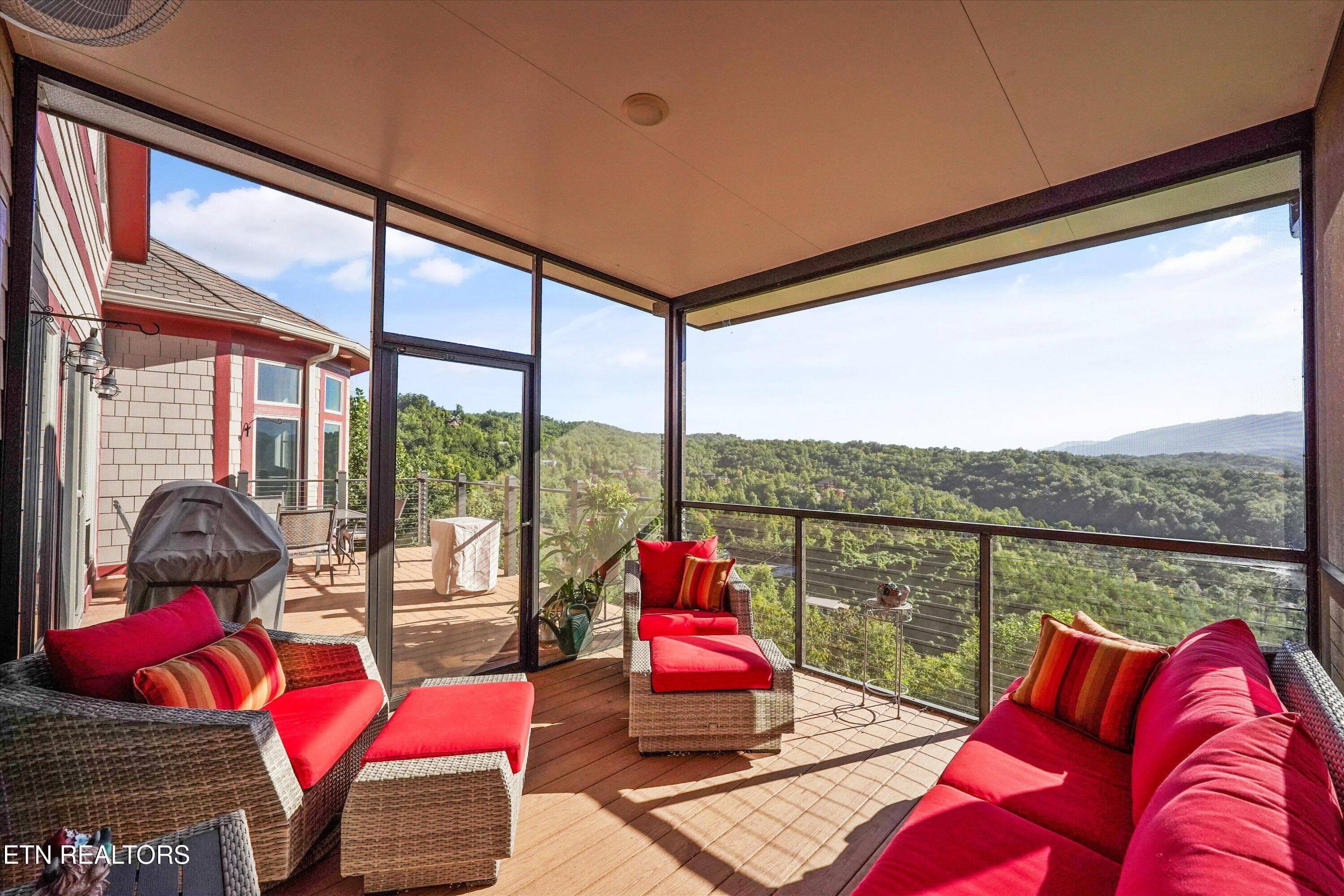 Screened Deck Main Level - 706 Nocks Drive, Gatlinburg, TN 37738, Gatlinburg