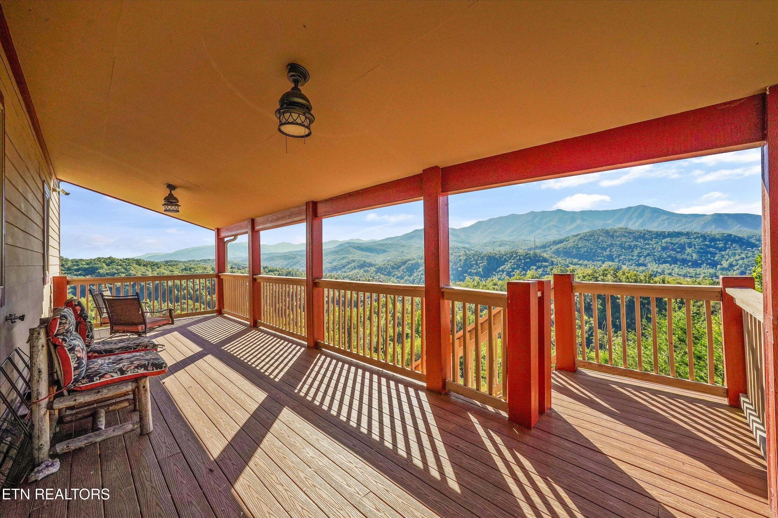 Covered Deck Off Garage - 706 Nocks Drive, Gatlinburg, TN 37738, Gatlinburg