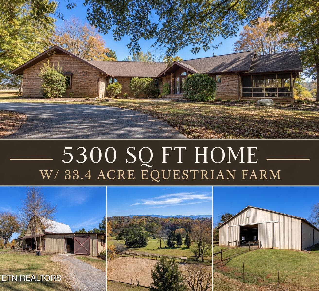 5300 Sq Ft Equestrian Farm Estate - 4728 N Wildwood Rd, Maryville, TN 37804