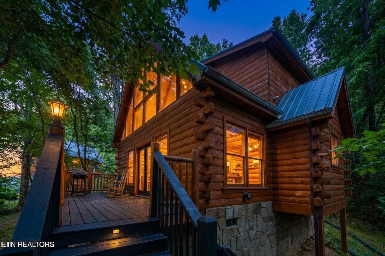 beach front twilight - 1820 Beach Front Drive, Sevierville, TN 37876