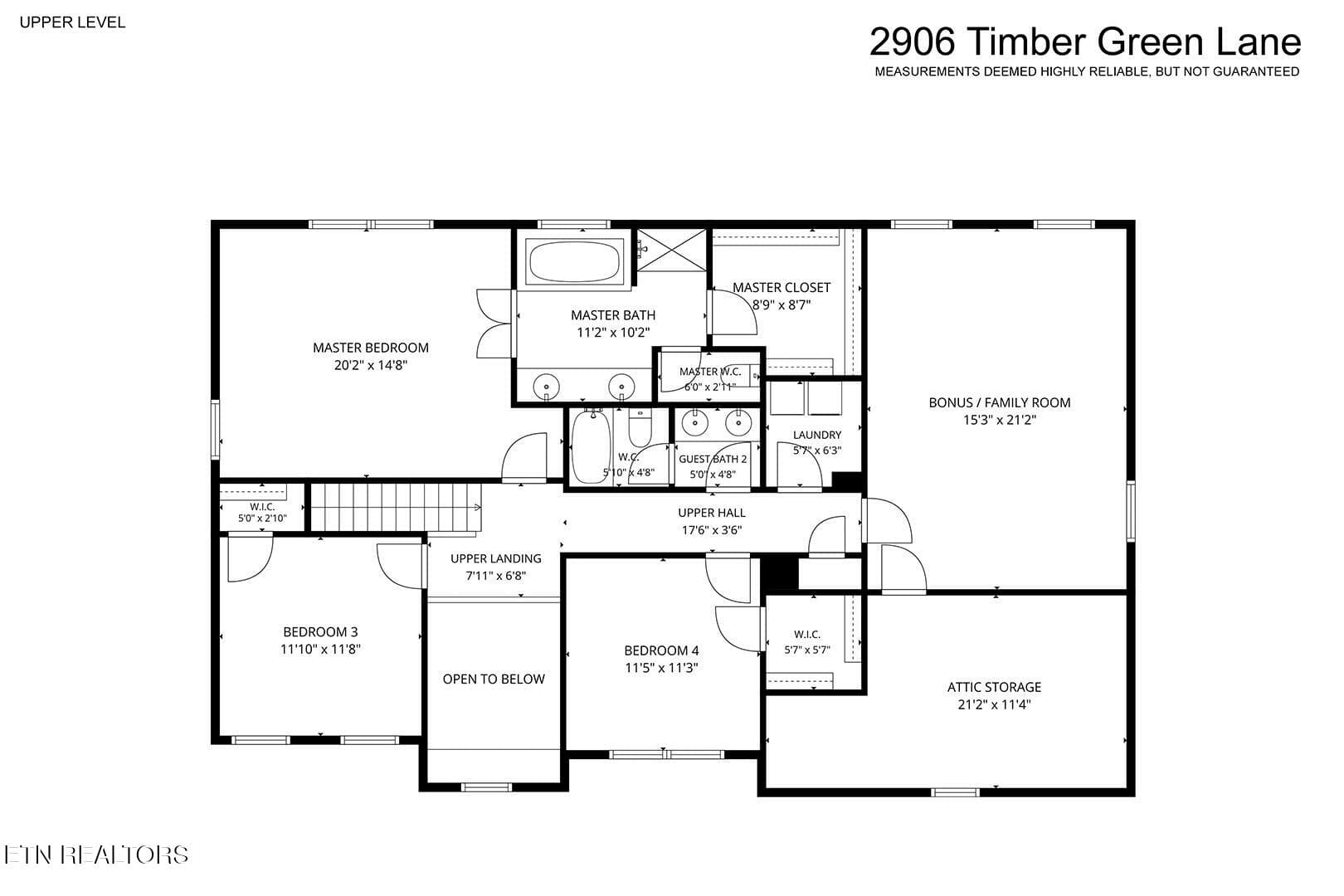 59_TimberGreenLane_2906_FloorPlan-UpperL - 2906 Timber Green Lane, Knoxville, TN 37921, Knoxville