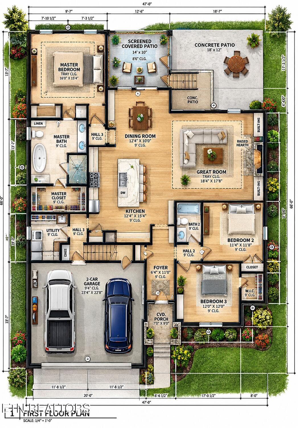 Colorful First Floor House Plan - 323 Shadows Lawn Drive, Athens, TN 37303