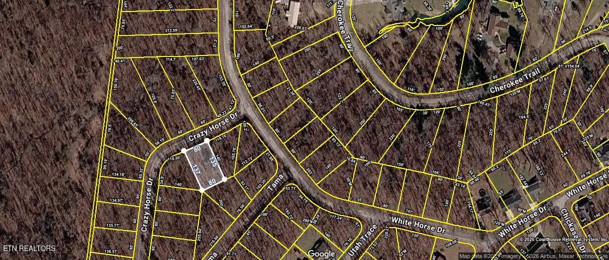 5003 Crazy Horse aerial - 5003 Crazy Horse Drive, Crossville, TN 38572, Crossville