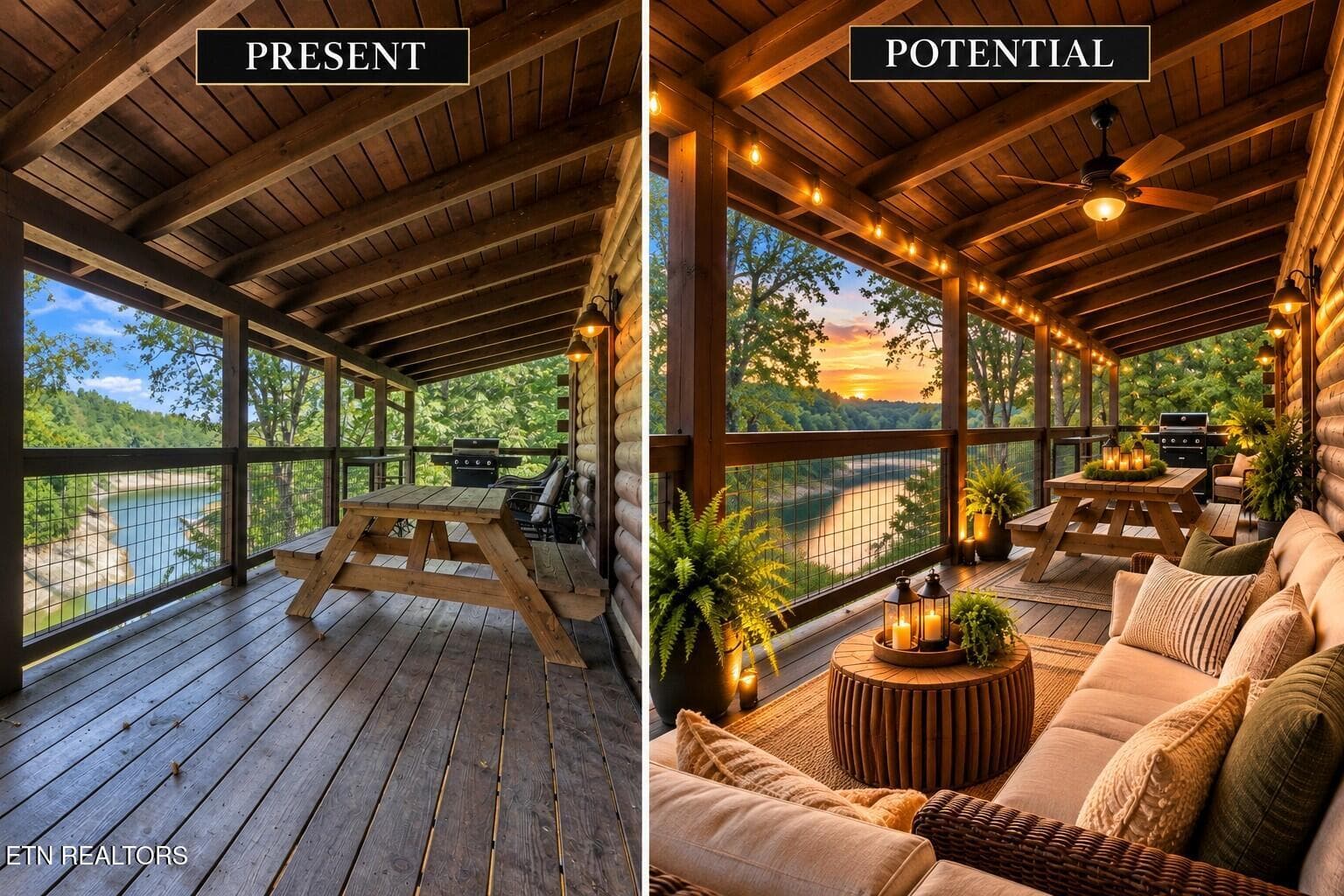 Deck Transformation_ Present to Potentia - 118 Daryl Way, Sevierville, TN 37876, Sevierville