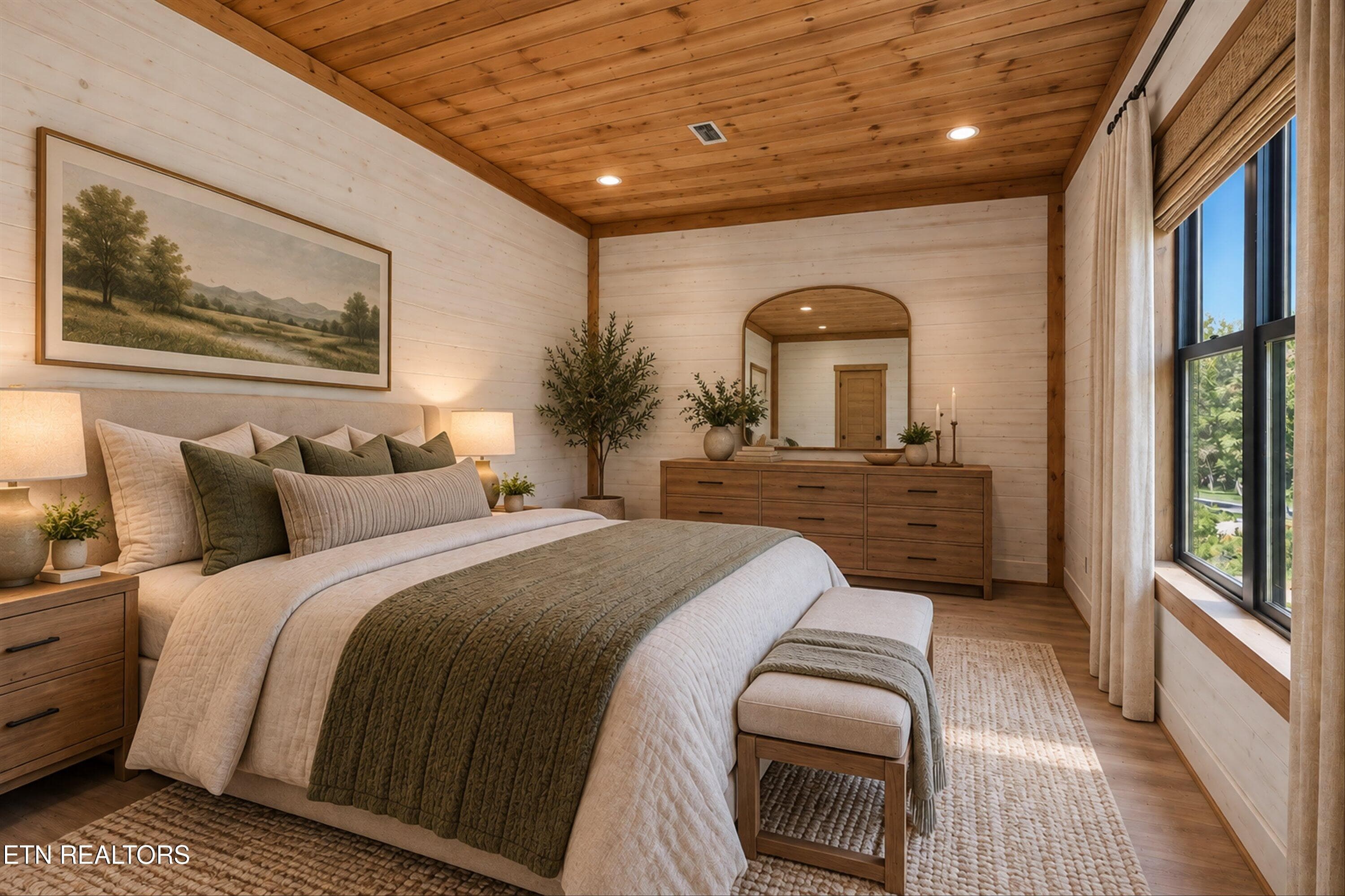 Virtually Staged Primary Bedroom - 3158 Thomas Headrick Rd, Sevierville, TN 37862, Sevierville