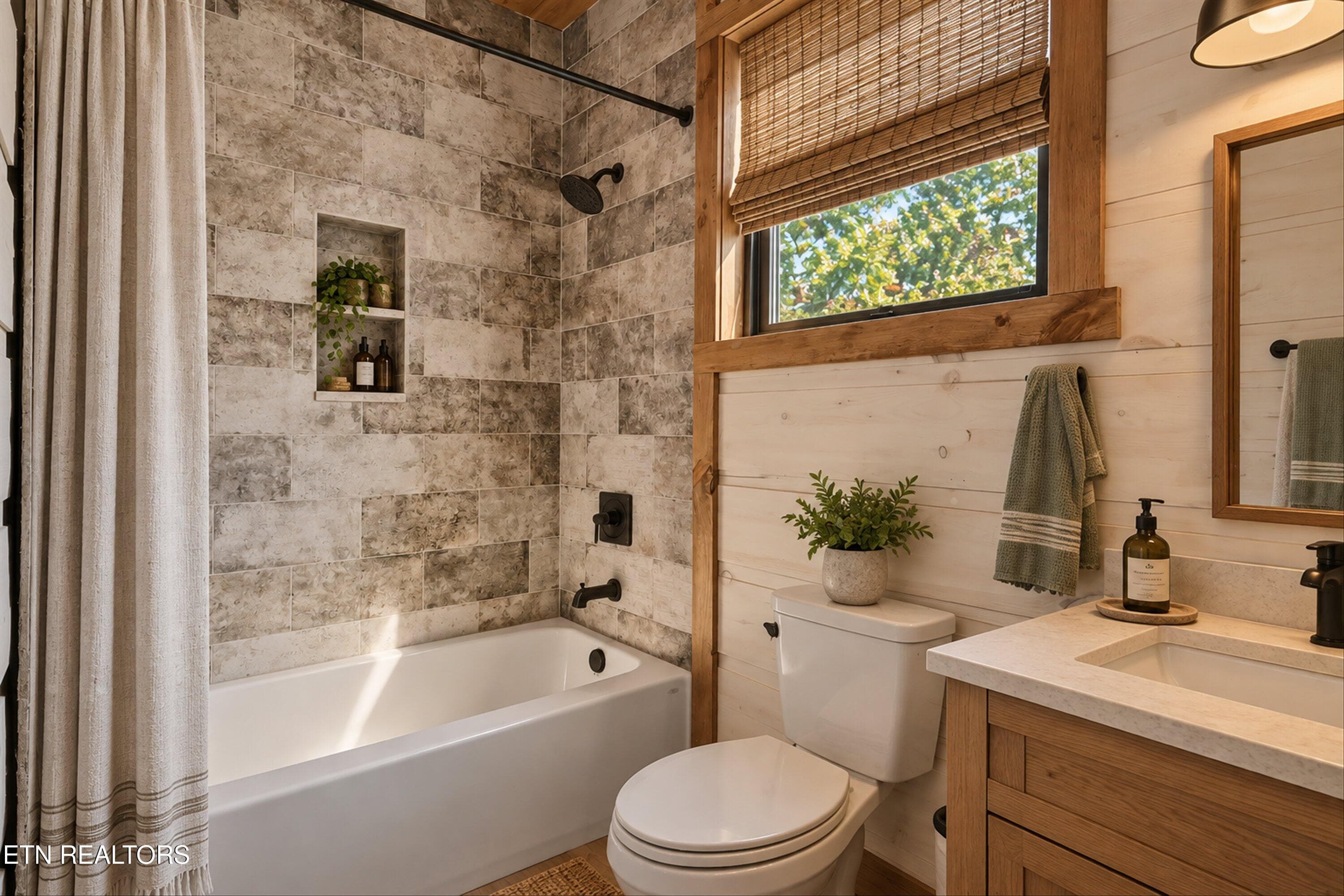 Virtually Staged Bathroom Main Level - 3158 Thomas Headrick Rd, Sevierville, TN 37862, Sevierville