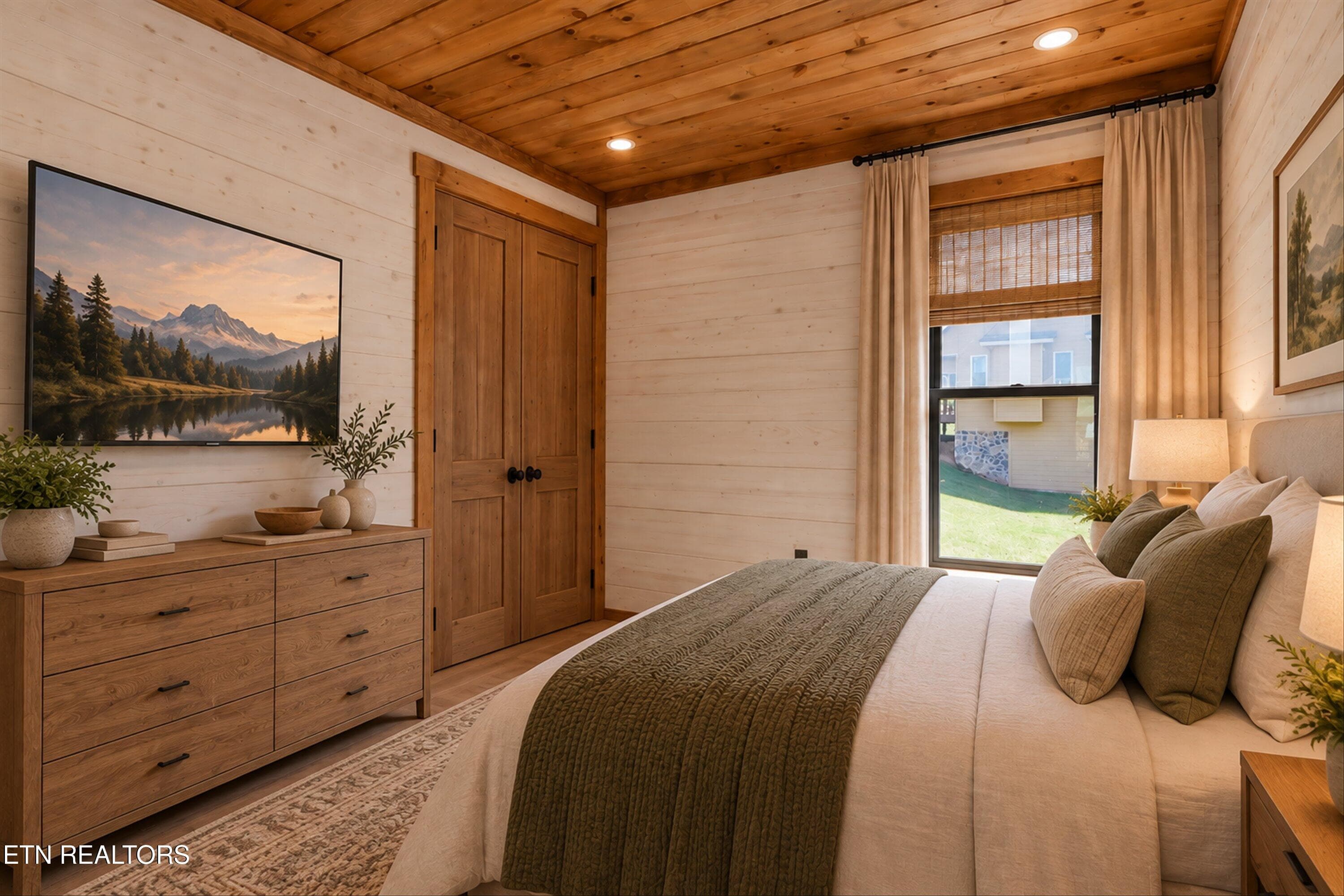 Virtually Staged 2nd Bedroom Main Level - 3158 Thomas Headrick Rd, Sevierville, TN 37862, Sevierville