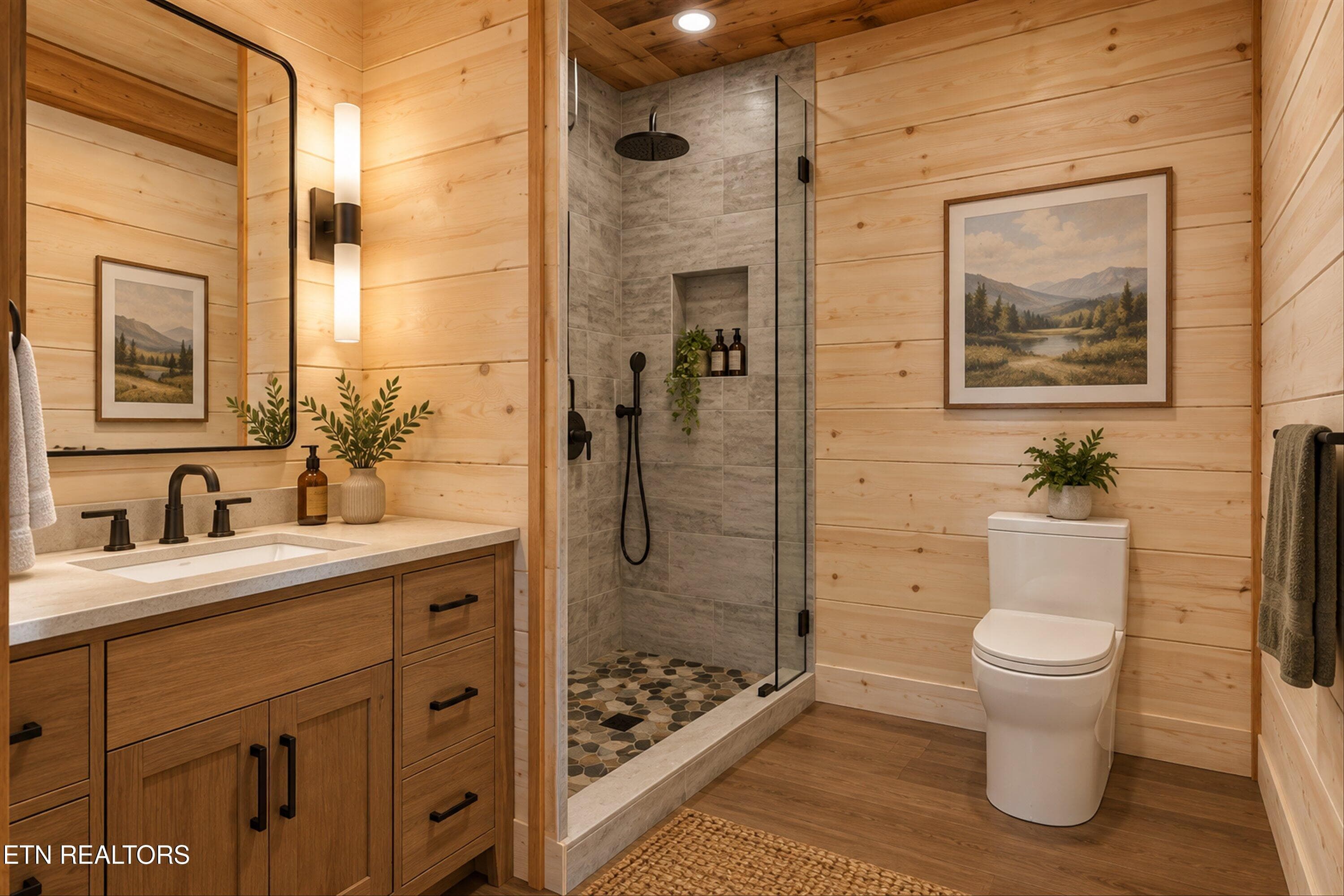 Virtually Staged Basement Bathroom - 3158 Thomas Headrick Rd, Sevierville, TN 37862, Sevierville