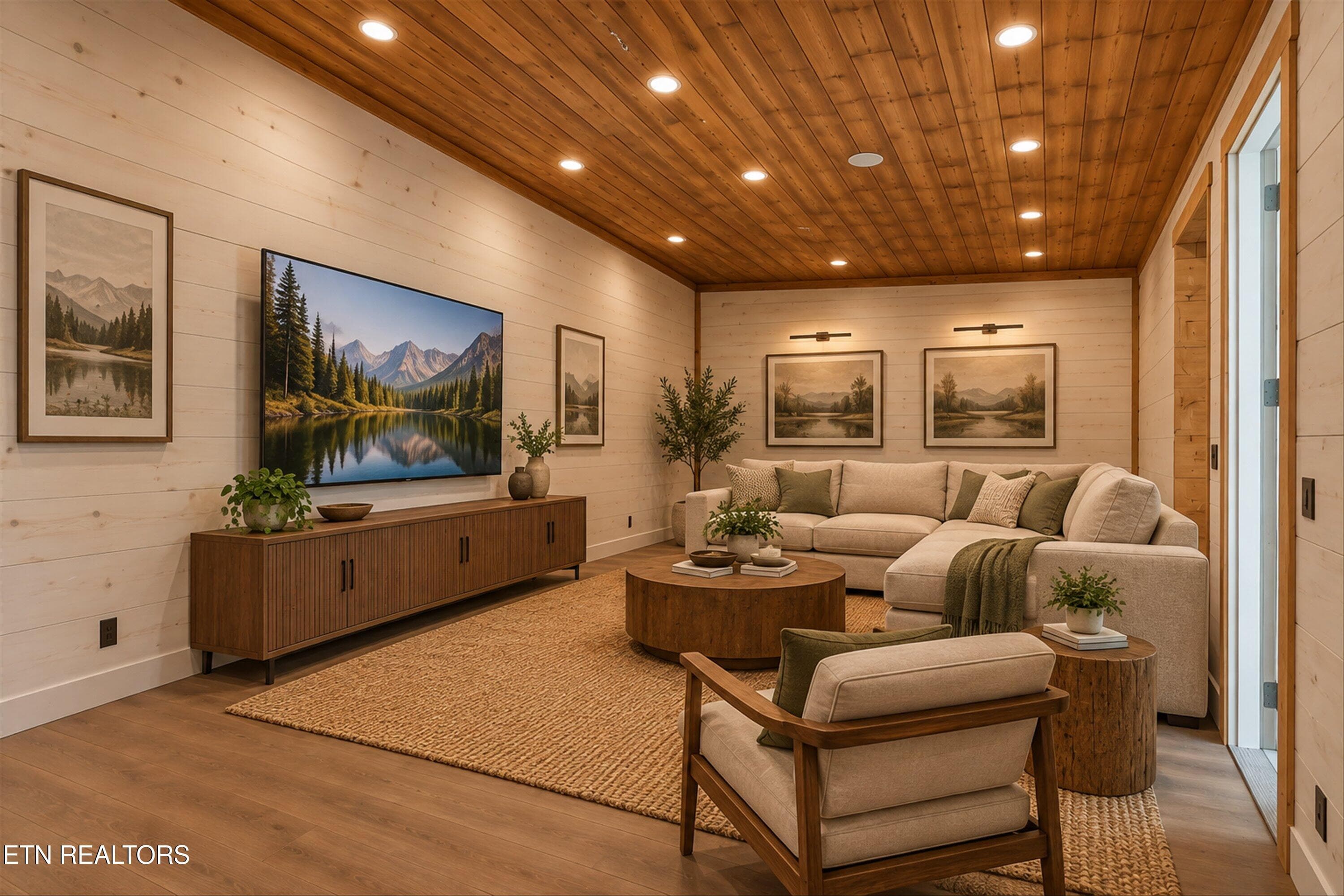 Virtually Staged Recreation/Theater Room - 3158 Thomas Headrick Rd, Sevierville, TN 37862, Sevierville