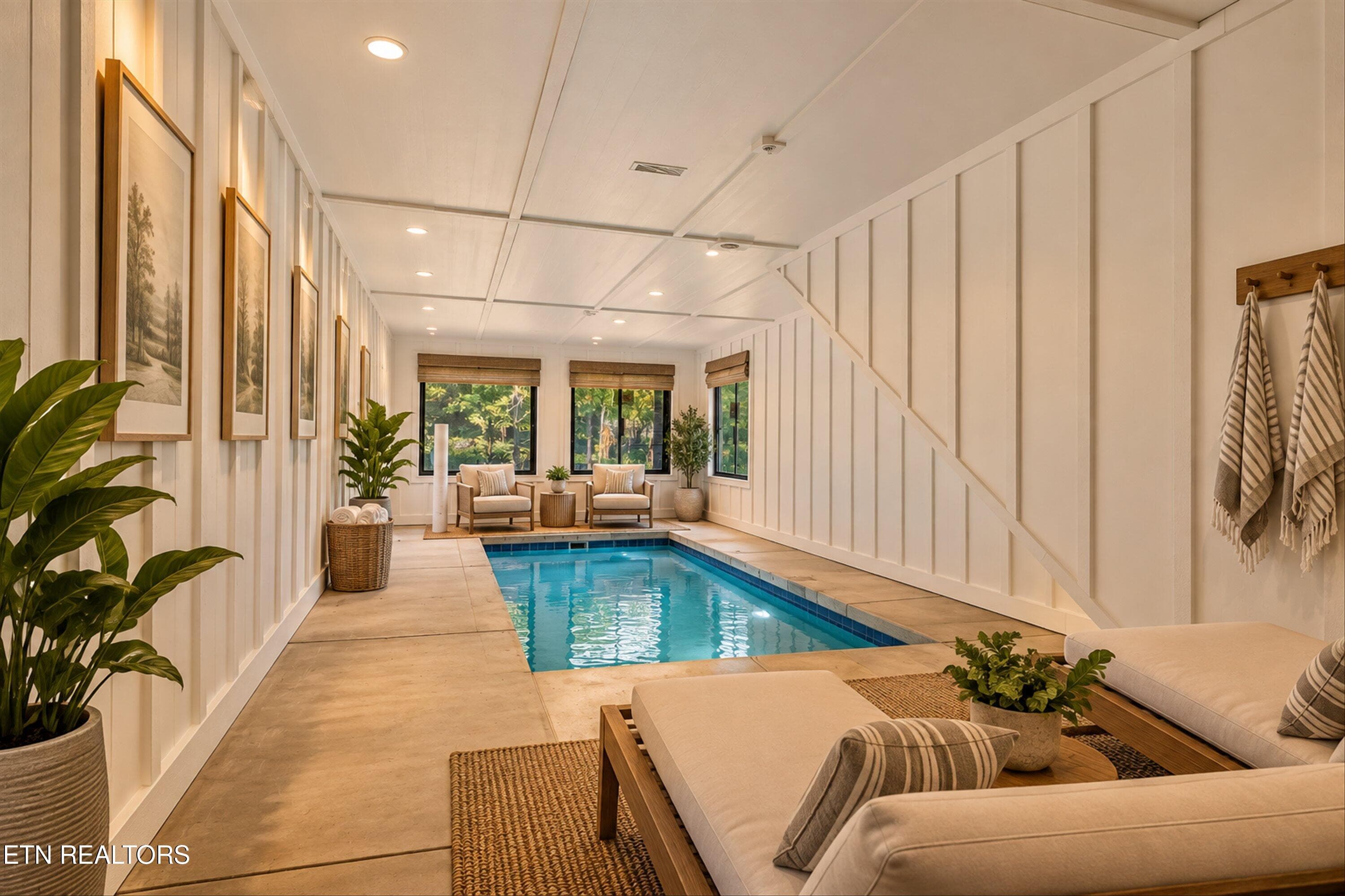 Virtually Staged Swimming Pool Basement - 3158 Thomas Headrick Rd, Sevierville, TN 37862, Sevierville