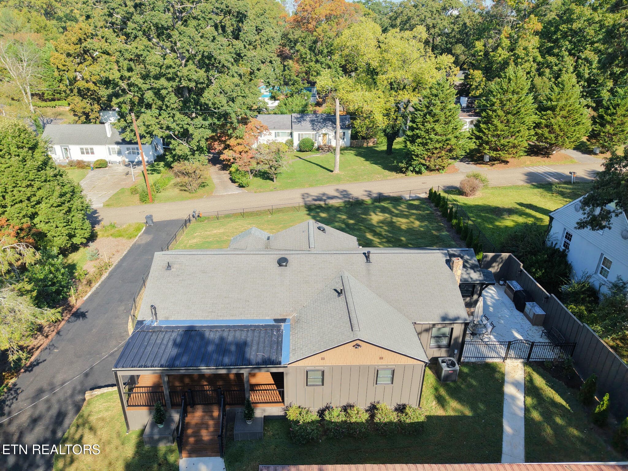 Aerial from back - 3434 Kenilworth Lane, Knoxville, TN 37917, Knoxville