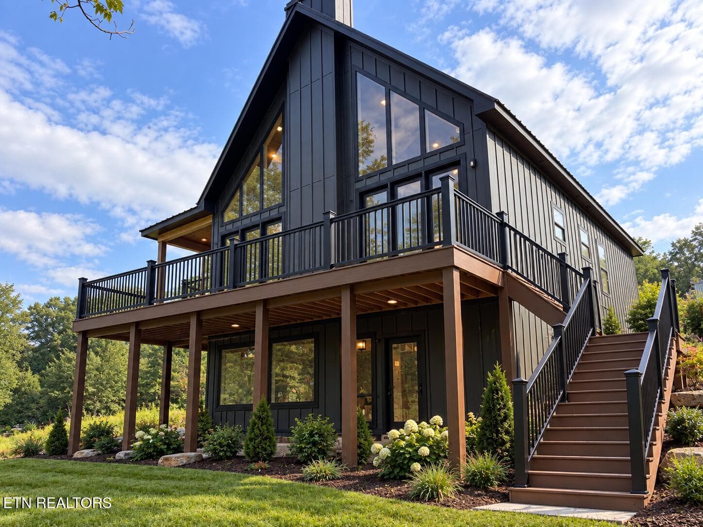 Virtually Staged rear/side elevation - 3158 Thomas Headrick Rd, Sevierville, TN 37862, Sevierville