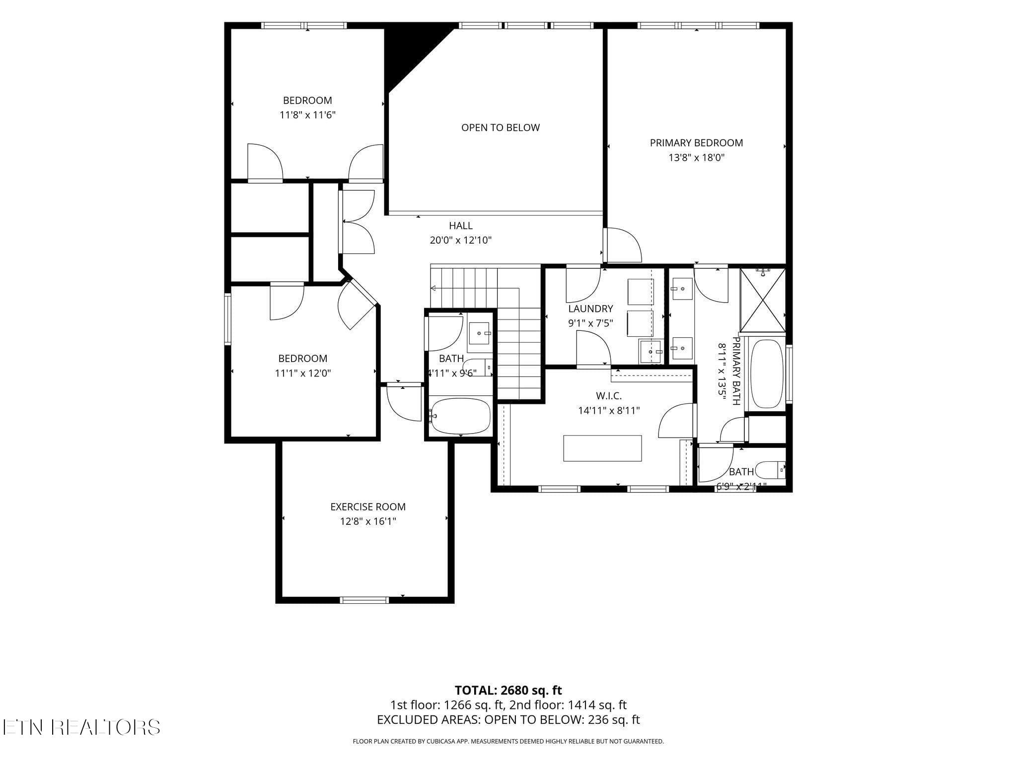 floor plan-2nd level - 2039 Highland Ridge Lane, Knoxville, TN 37932, Knoxville