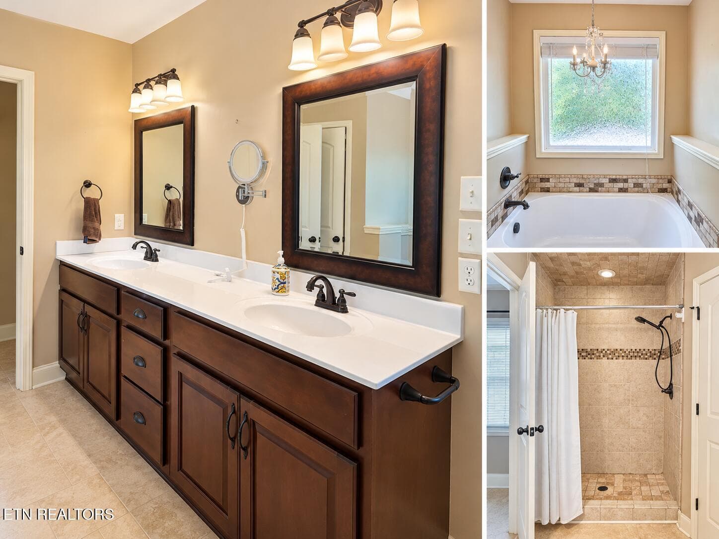 Elegant Neutral Bathroom Collage - 2075 Watkins Rd, Loudon, TN 37774, Loudon