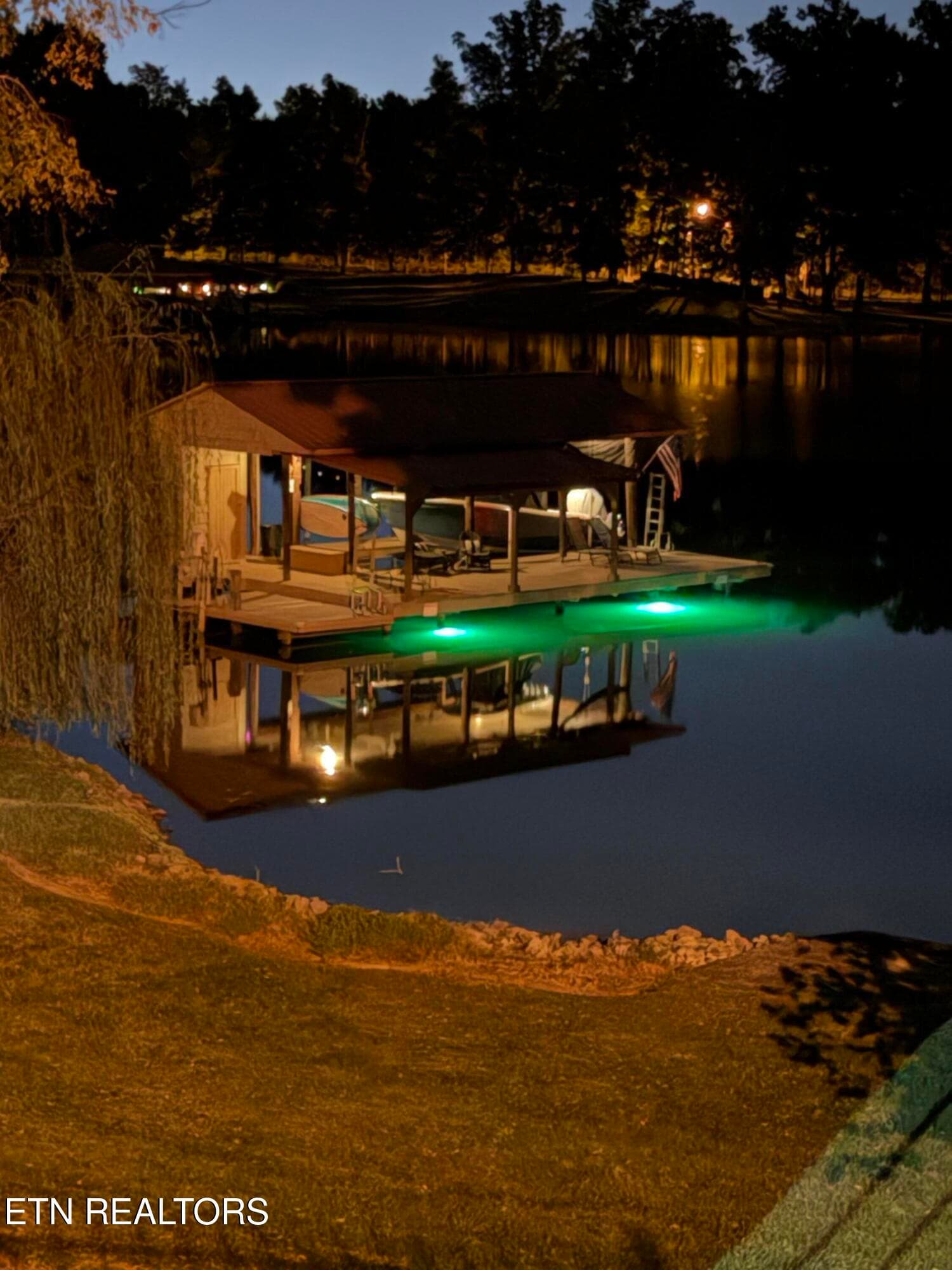 Dock at Night - 725 Riverchase Rd, Lenoir City, TN 37772