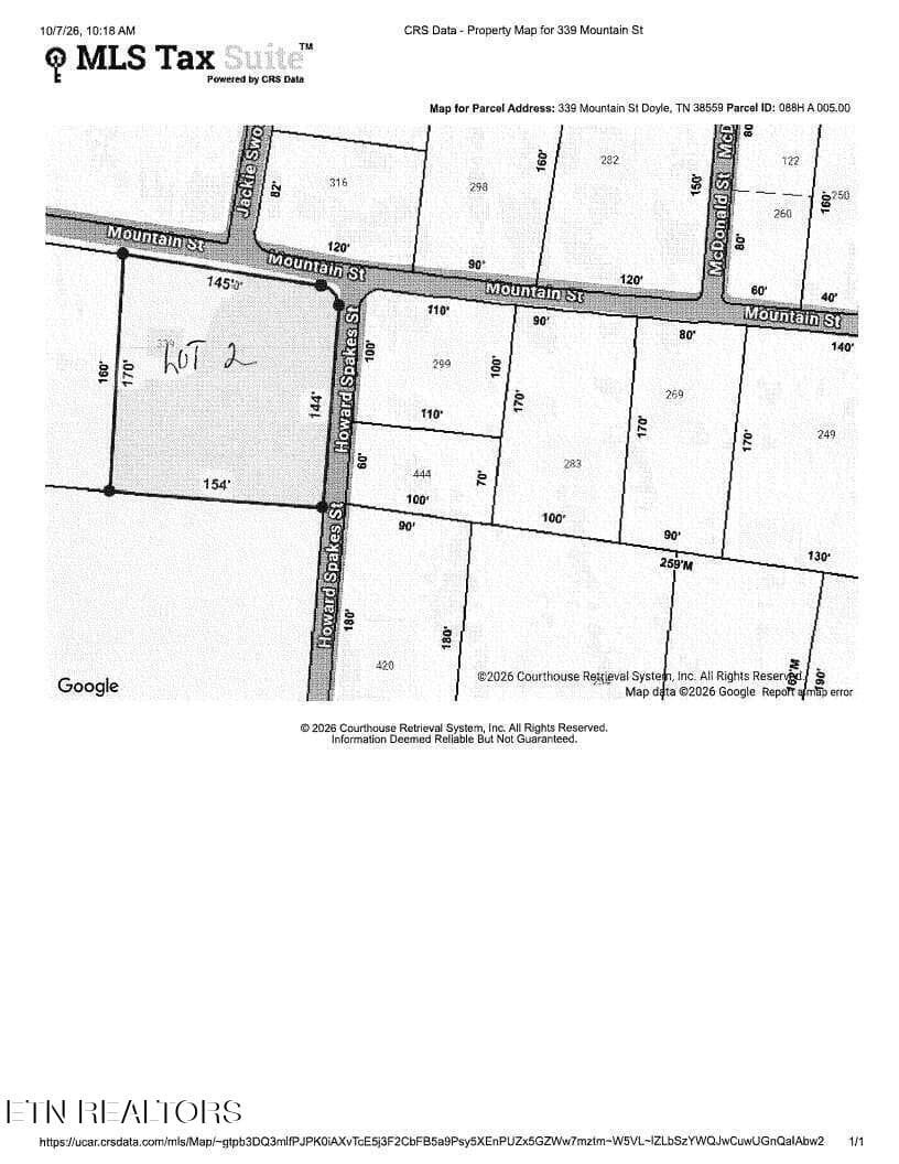 redman lot2 - 299 Mountain St, Doyle, TN 38559