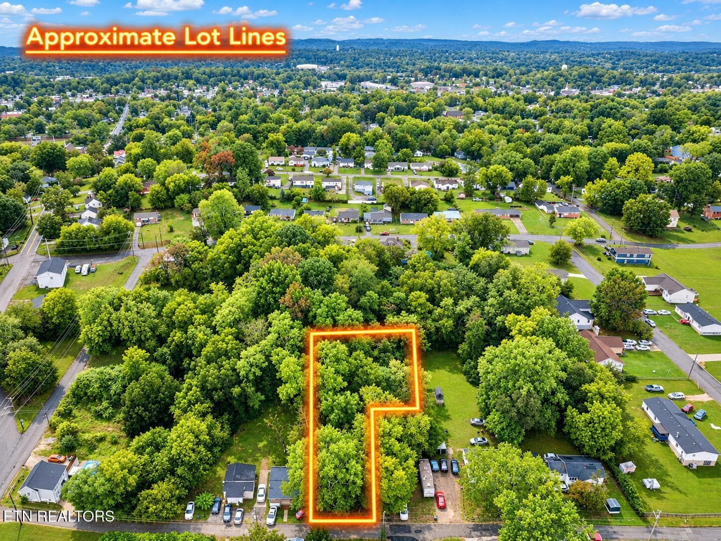 Lot lines - 3109 Landview Drive, Knoxville, TN 37914, Knoxville