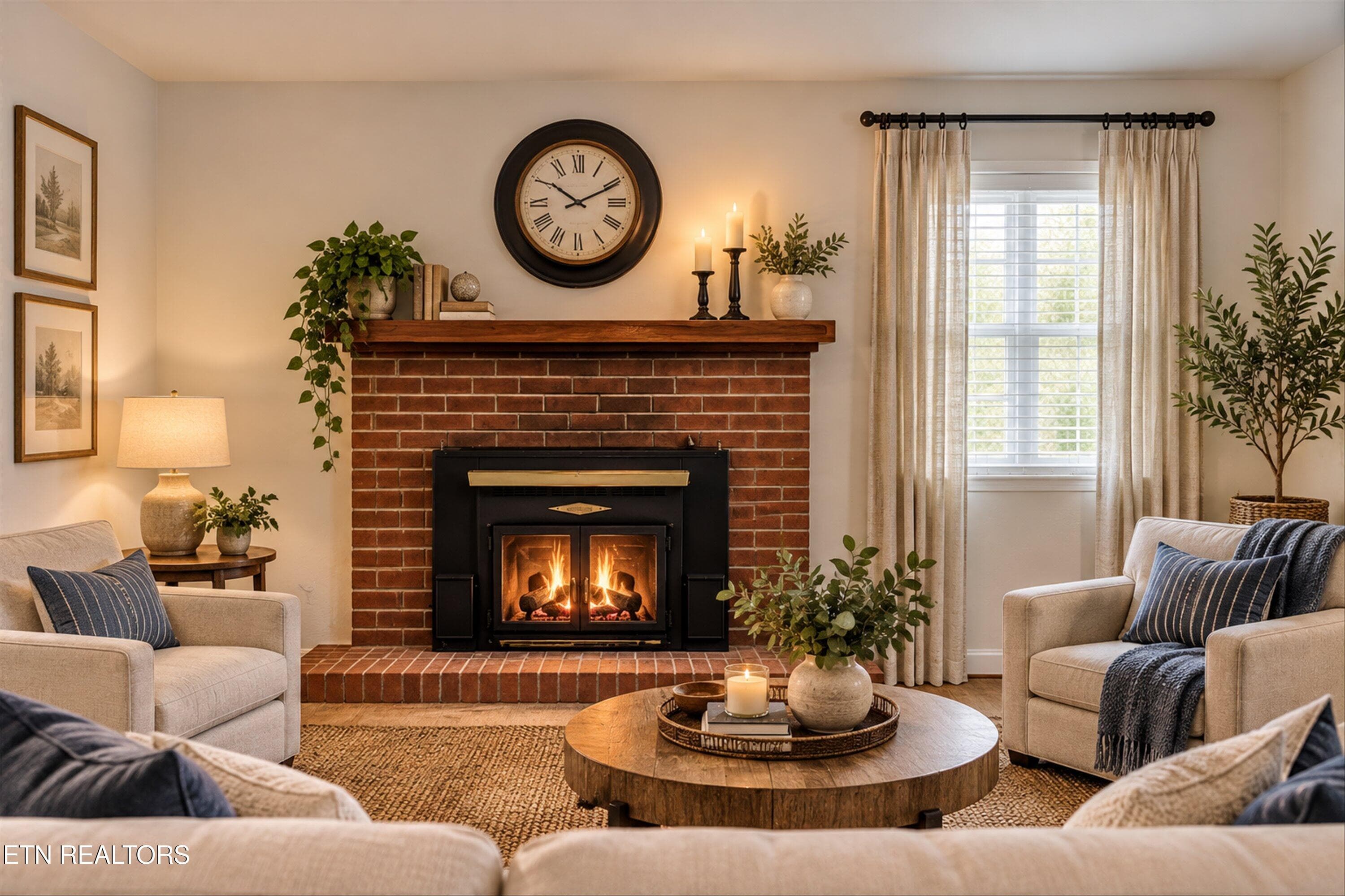 Virtual staged Firplace - 4330 Larigo Drive, Knoxville, TN 37914, Knoxville