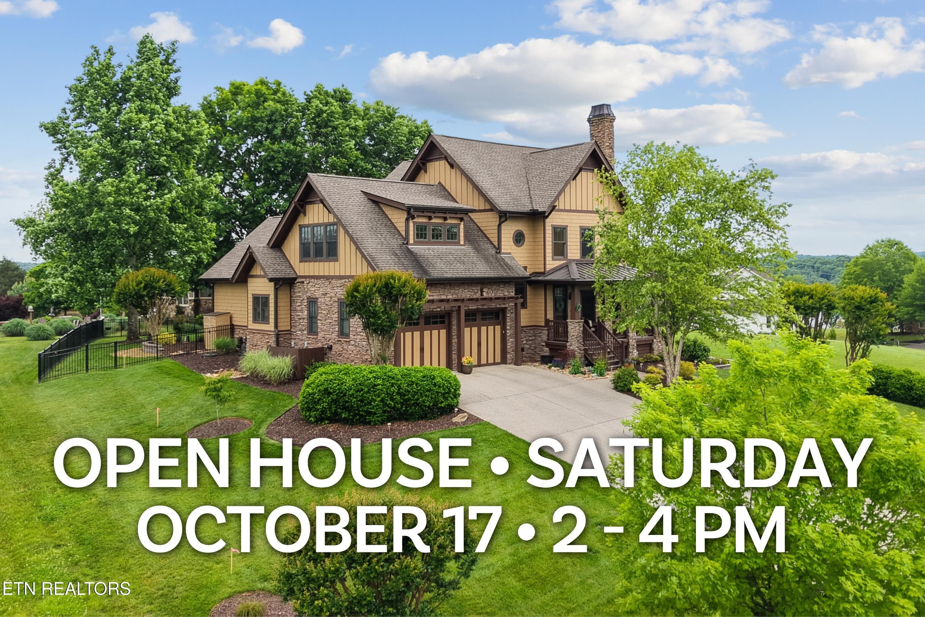 OPEN HOUSE | SATURDAY, OCT 17 • 2-4 PM - 2620 Persimmon Ridge, Loudon, TN 37774
