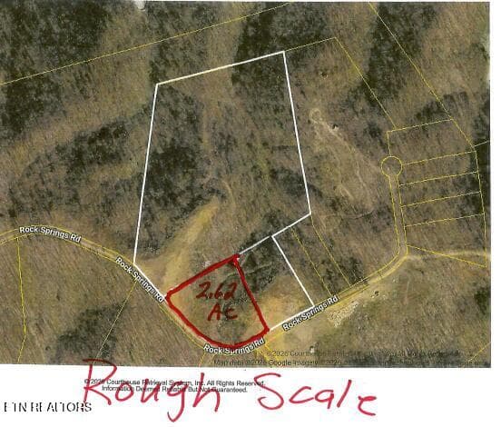 AERIAL MAP - 2.62ac NE Rock Springs Rd, Celina, TN 38551, Celina