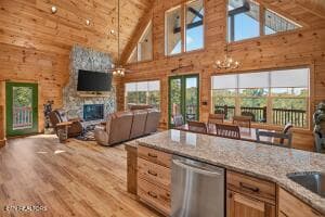 Kitchen view - 1728 Stone Bridge Drive, Dandridge, TN 37725